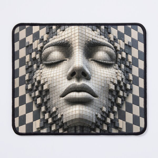 Item preview, Emergence from the Grid – Surreal Checkerboard Identity designed and sold by Anyshca.