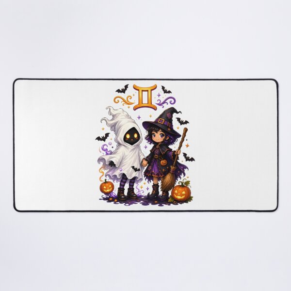 Item preview, Gemini Cute Ghost Witch Duo designed and sold by Zodiac Celestial Art.