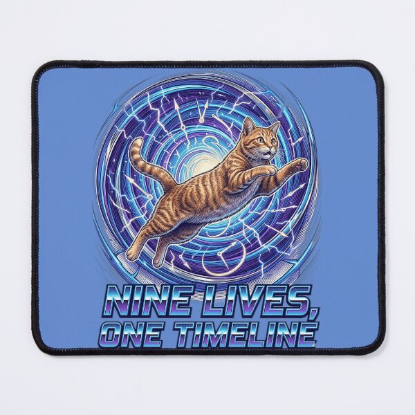 Item preview, Nine Lives One Timeline Funny Time Travel Sci-Fi Movie Cat Lover Gift Idea designed and sold by FurRealStudioCo.