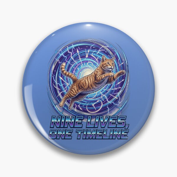 Item preview, Nine Lives One Timeline Funny Time Travel Sci-Fi Movie Cat Lover Gift Idea designed and sold by FurRealStudioCo.