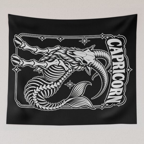 Item preview, Capricorn Skull Sea Goat Tarot Design designed and sold by SteadyRolling.