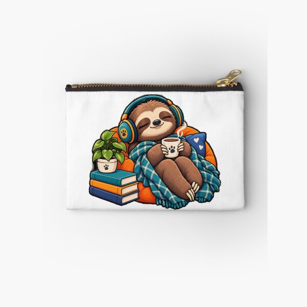 Item preview, Cozy Sloth Coffee Lover Illustration designed and sold by MDShop011A.