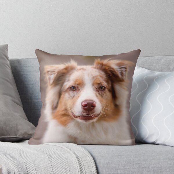Item preview, Smiling Red Merle Aussie Dog Portrait designed and sold by VanGaldo.