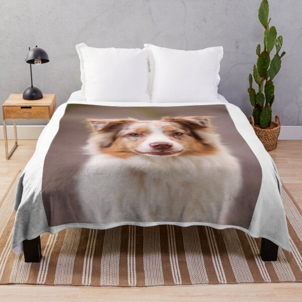 Item preview, Smiling Red Merle Aussie Dog Portrait designed and sold by VanGaldo.