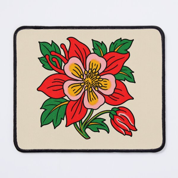 Item preview, Clementine Red Columbine Flower designed and sold by scicilysimonee.