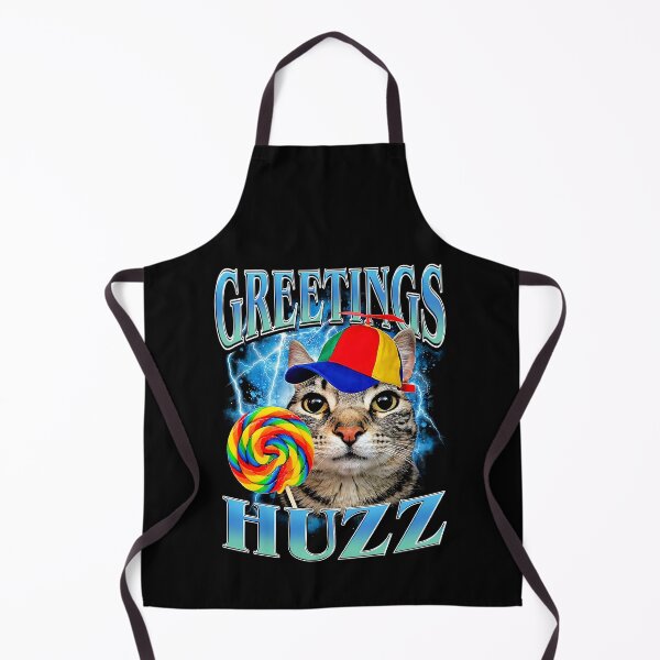 Item preview, Greetings Huzz Cat Meme Brainrot designed and sold by nosu-art-pod.