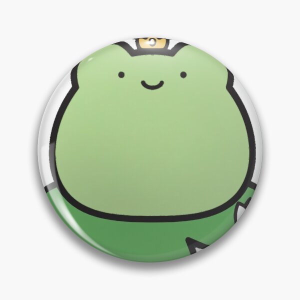 Artikelvorschau, Lustiger Chibi-Frosch-Seerosenblatt-Teichboss-Kawaii-Aufkleber entworfen und verkauft von xiaoxiaochibi.