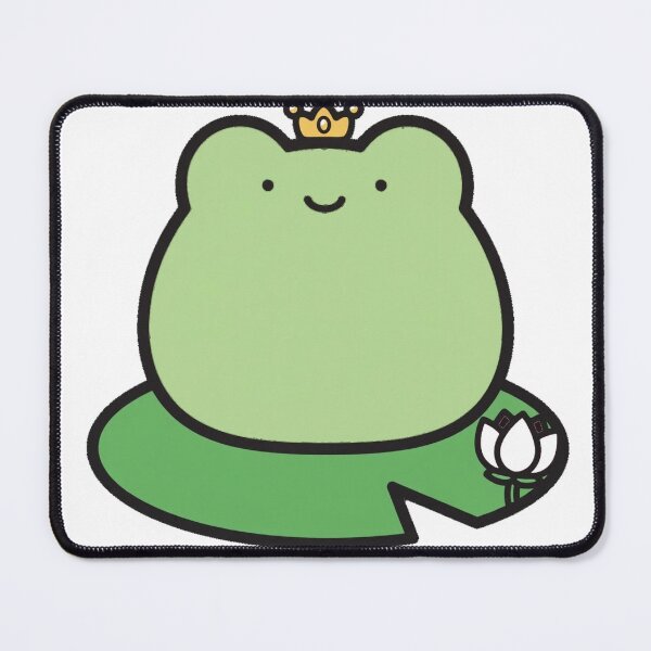 Item preview, Funny Chibi Frog Lily Pad Pond Boss Kawaii Sticker designed and sold by xiaoxiaochibi.
