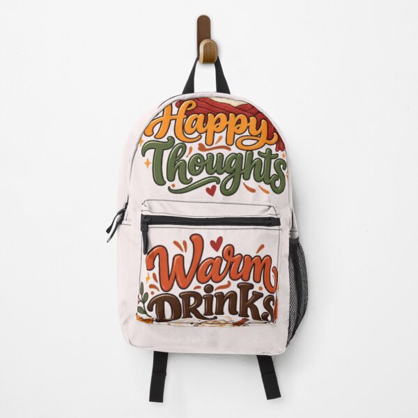 Item preview, Warm Drinks Happy Thoughts – Cozy Autumn Coffee Quote Fall Typography designed and sold by Sanika arts .