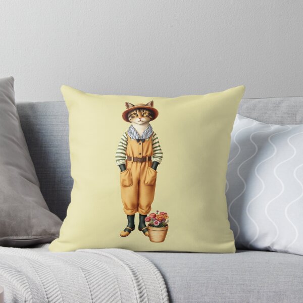 Item preview, Anthropomorphic Cat Gardener | Gift for Gardening Lover designed and sold by UnhingedBird.