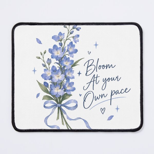 Item preview, Bloom at Your Own Pace – Blue Floral Aesthetic designed and sold by K-Fashion Hub.