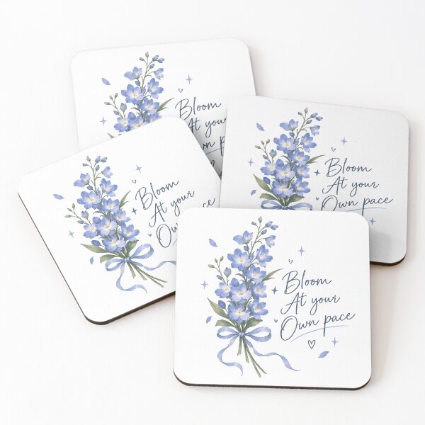 Item preview, Bloom at Your Own Pace – Blue Floral Aesthetic designed and sold by K-Fashion Hub.