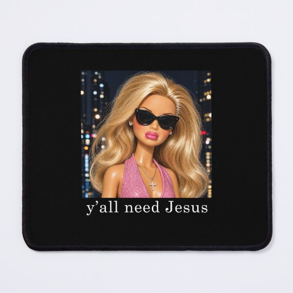 Item preview, Y'all Need Jesus Disgusted Doll Face designed and sold by nosu-art-pod.