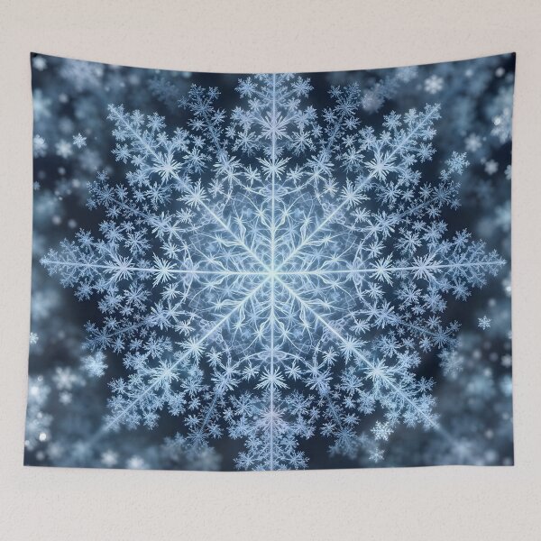 Item preview, Fractal Snowflake - Blue Winter Crystal Art designed and sold by Sybille-Yates.