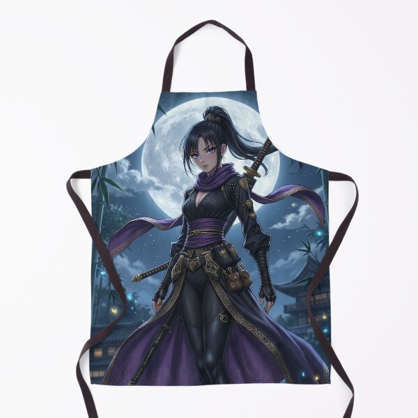 Item preview, Kunoichi Ninja Under the Full Moon - Fantasy Art designed and sold by Lucid Dream Pixel.