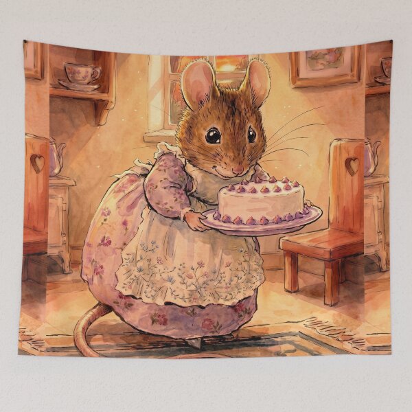 Item preview, Mouse Baking Berry Cake in Cottage designed and sold by Merli7.