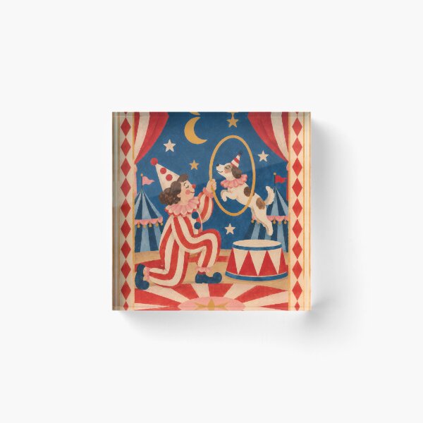 Item preview, Vintage Circus Dog & Clown Art – Whimsical Carnival designed and sold by Love Pantone .