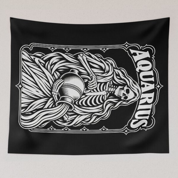 Item preview, Aquarius Skeleton Water Bearer Tarot Design designed and sold by SteadyRolling.