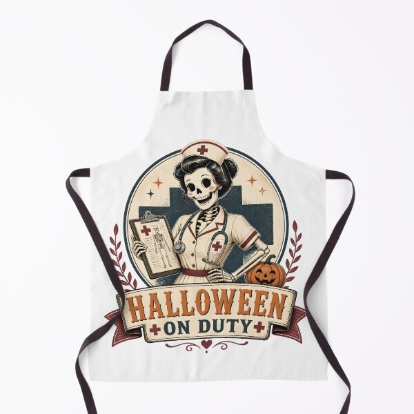 Item preview, Halloween On Duty Vintage Medical Emblem Nurse designed and sold by BernoNickel.