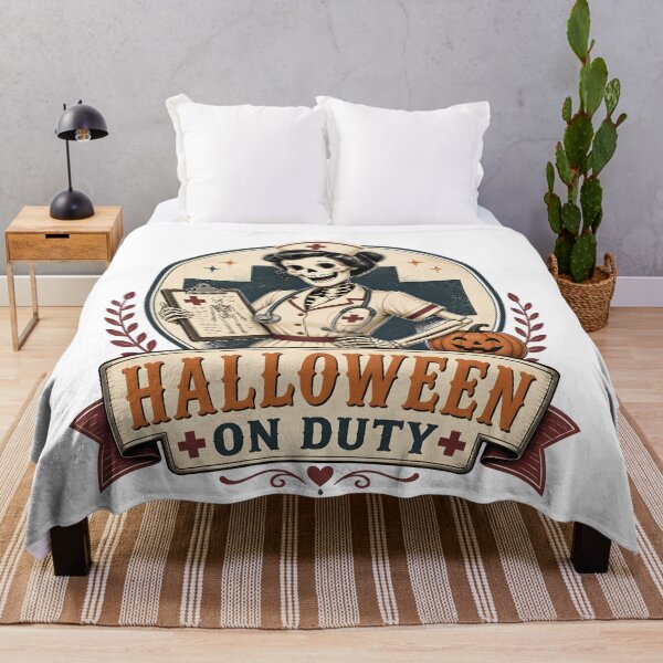Item preview, Halloween On Duty Vintage Medical Emblem Nurse designed and sold by BernoNickel.