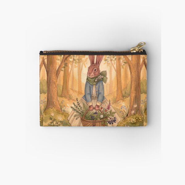 Item preview, Rabbit Gathering Herbs in Autumn Forest designed and sold by Merli7.