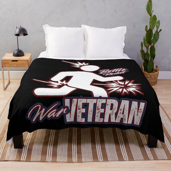 Item preview, Bottle Rocket War Veteran — Funny Firework Mishap Stick Figure Distressed Humor Graphic designed and sold by GFamilyC.