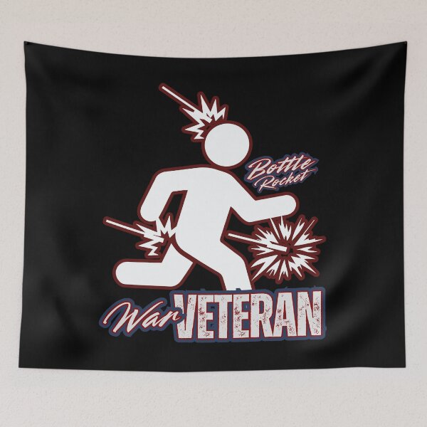 Item preview, Bottle Rocket War Veteran — Funny Firework Mishap Stick Figure Distressed Humor Graphic designed and sold by GFamilyC.
