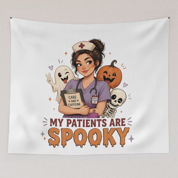 Item preview, My Patients Are Spooky Funny Hospital Nurse designed and sold by BernoNickel.