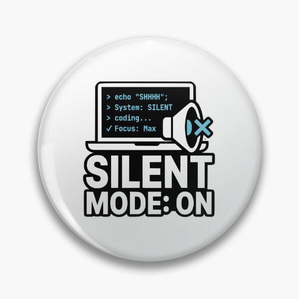 Artikelvorschau, Entwickler-Stiller Modus aktiviert – Geschenk für introvertierte Programmierer entworfen und verkauft von Ixnor.