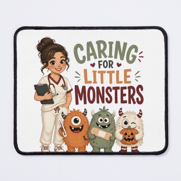 Item preview, Caring For Little Monsters Pediatric Nurse Halloween designed and sold by BernoNickel.