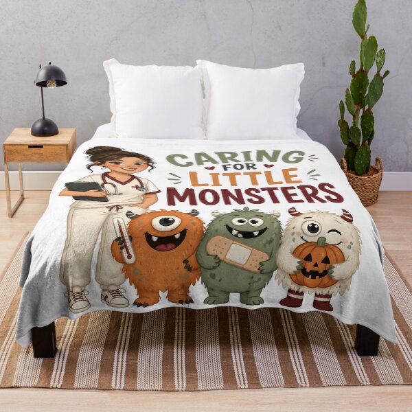 Item preview, Caring For Little Monsters Pediatric Nurse Halloween designed and sold by BernoNickel.
