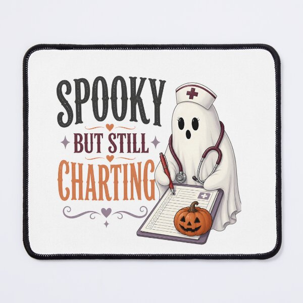 Item preview, Spooky But Still Charting Ghost Nurse Halloween designed and sold by BernoNickel.