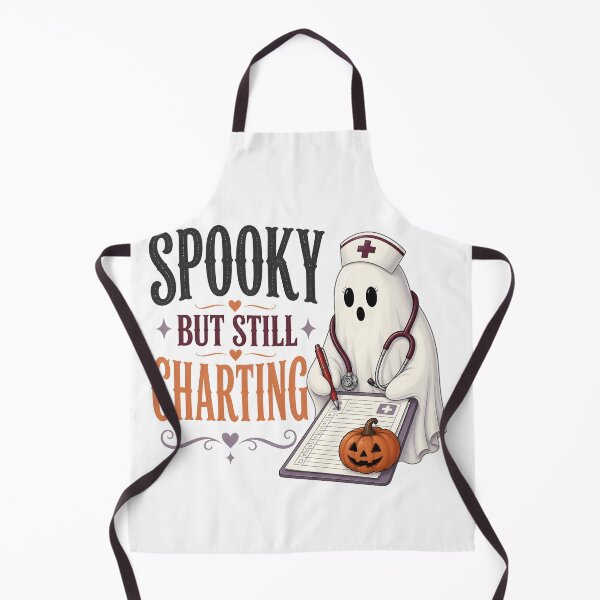 Item preview, Spooky But Still Charting Ghost Nurse Halloween designed and sold by BernoNickel.