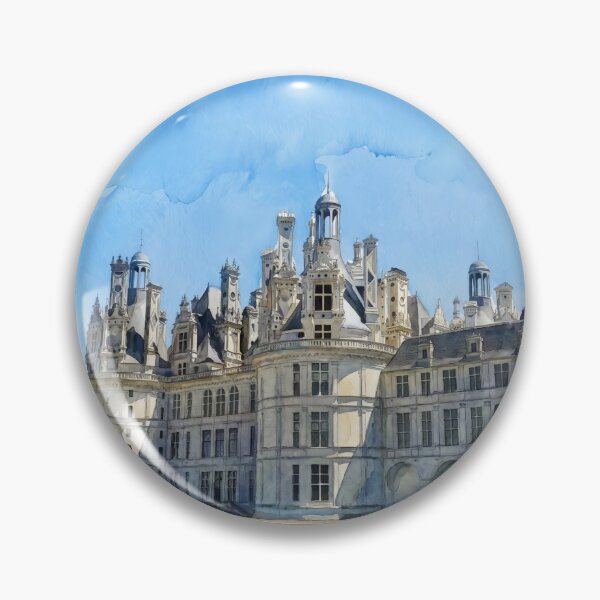 Item preview, Château de Chambord — French Renaissance digital Watercolor Landscape designed and sold by M.ALK.Watercolor.