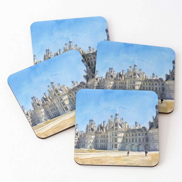 Item preview, Château de Chambord — French Renaissance digital Watercolor Landscape designed and sold by M.ALK.Watercolor.