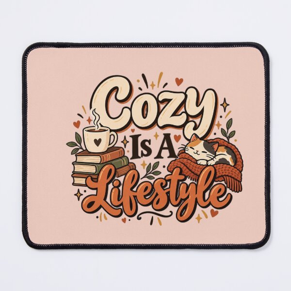 Item preview, Cozy Is A Lifestyle – Cozy Homebody Coffee & Books Cat Aesthetic designed and sold by Sanika arts .