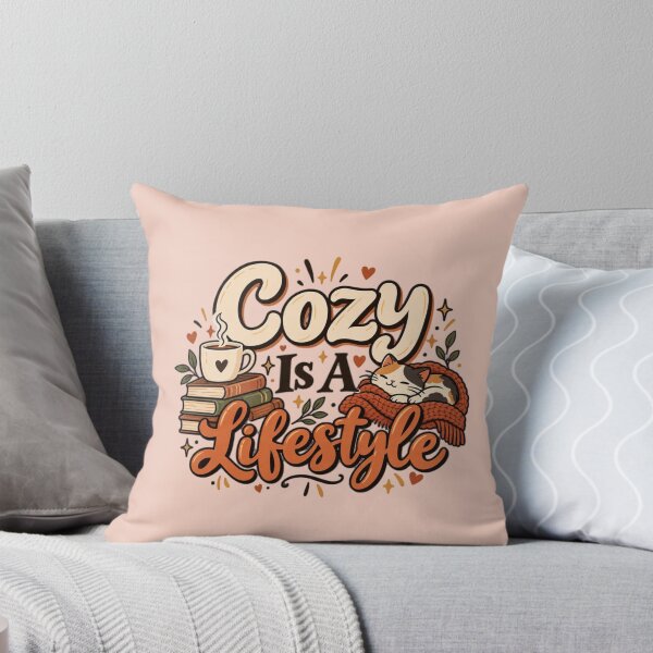 Item preview, Cozy Is A Lifestyle – Cozy Homebody Coffee & Books Cat Aesthetic designed and sold by Sanika arts .