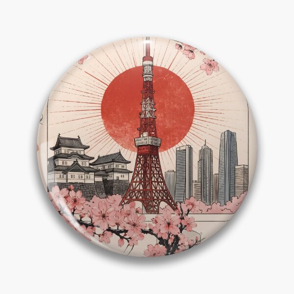 Item preview, Vintage Tokyo Retro Japanese Cityscape Wall Decor Travel Poster Art  designed and sold by FaizArtShop.