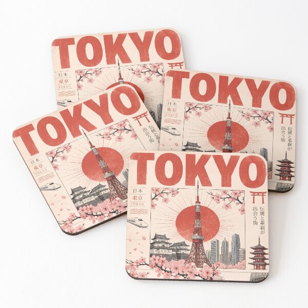 Item preview, Vintage Tokyo Retro Japanese Cityscape Wall Decor Travel Poster Art  designed and sold by FaizArtShop.