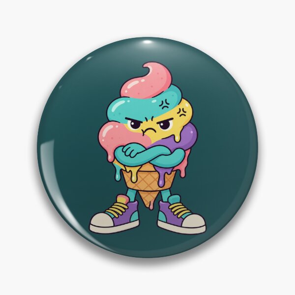 Item preview, Angry Ice Cream Cone | Cute Kawaii Mad Ice Cream Character designed and sold by MrDev.