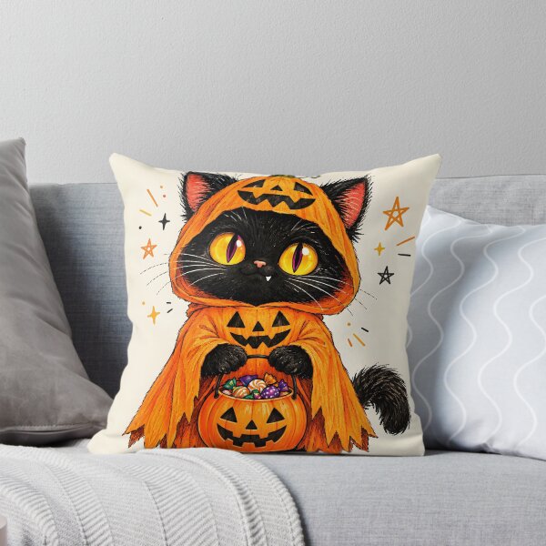 Item preview, Black Cat in Pumpkin Halloween Costume designed and sold by Pure Craft.