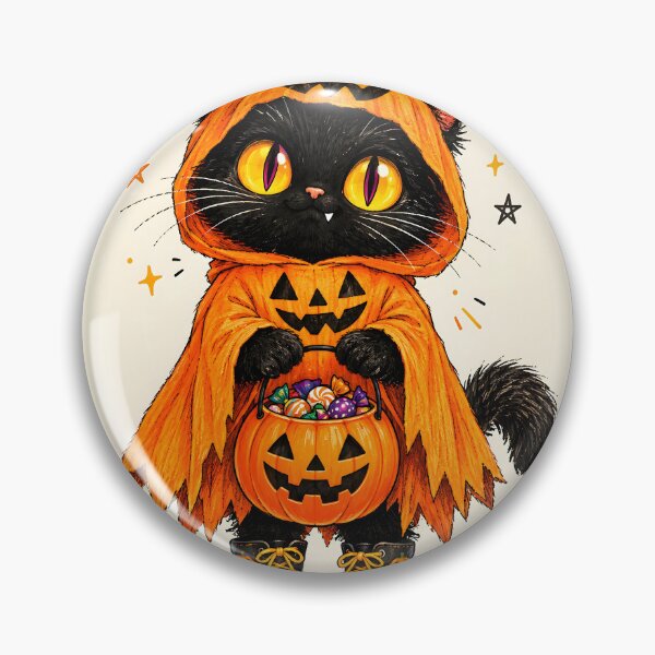 Item preview, Black Cat in Pumpkin Halloween Costume designed and sold by Pure Craft.
