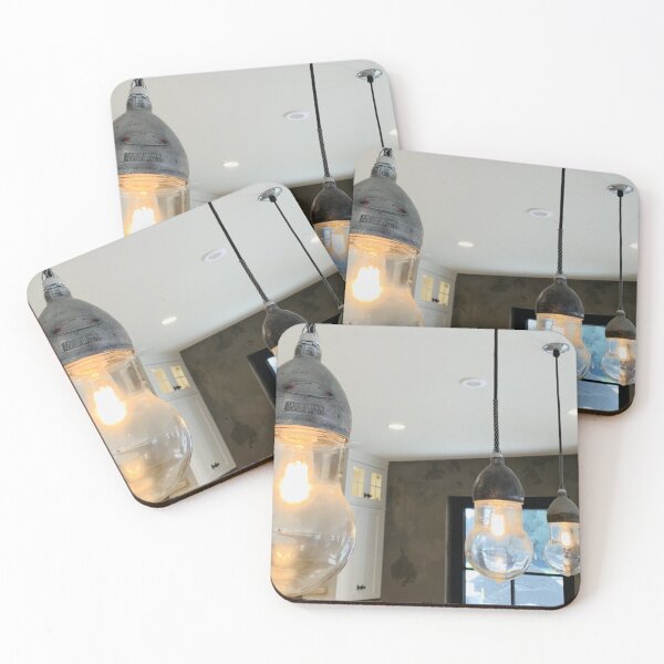 Item preview, Warm Pendant Lights – Cozy Industrial Lighting Photography designed and sold by RithPix.