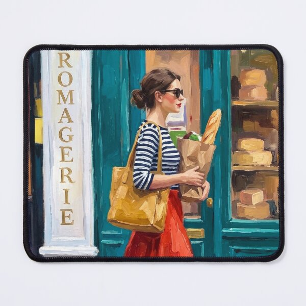 Item preview, Parisian Fromagerie Street Scene, Impressionist Painting designed and sold by CARRAANN.