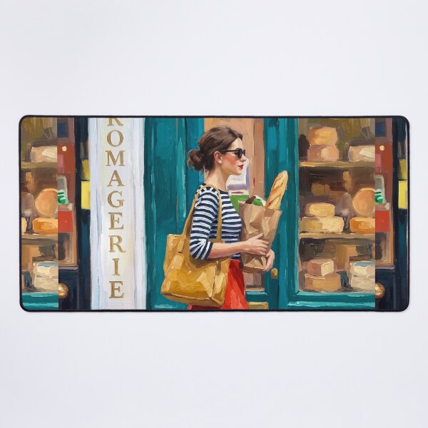 Item preview, Parisian Fromagerie Street Scene, Impressionist Painting designed and sold by CARRAANN.