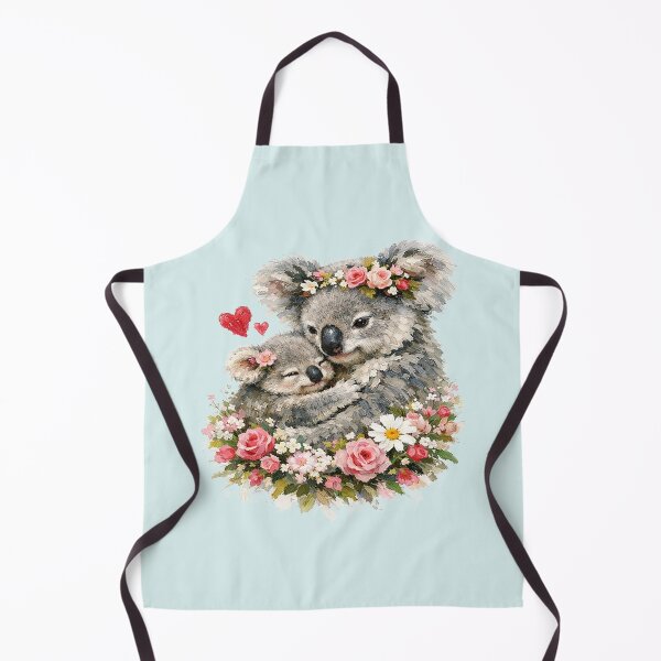 Item preview, Cute Koala Mama Joey Floral Hearts designed and sold by the artedivino.