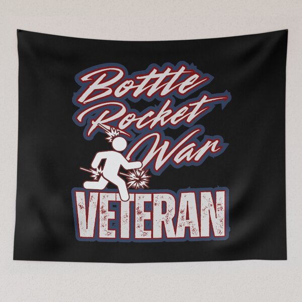 Item preview, Bottle Rocket War Veteran – Funny Firework Mishap Stick Figure Retro Explosion Humor Graphic designed and sold by GFamilyC.