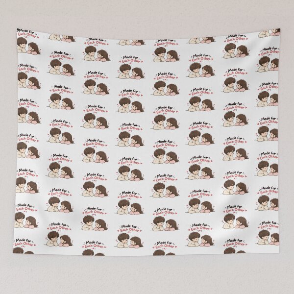 Item preview, Made for Each Other – Cute Kawaii Couple Love Romantic Design designed and sold by CRAZZYDOODLES.