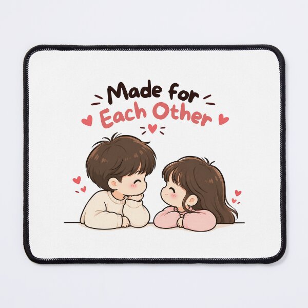 Item preview, Made for Each Other – Cute Kawaii Couple Love Romantic Design designed and sold by CRAZZYDOODLES.