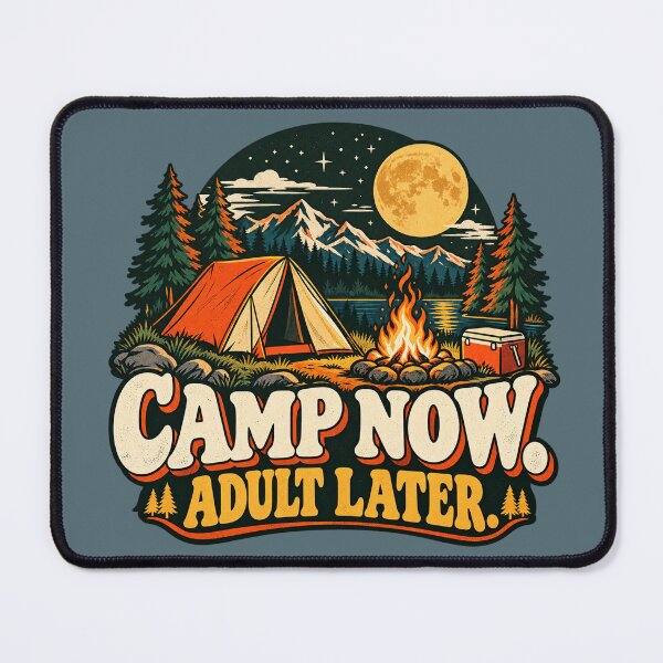 Item preview, Camp Now Adult Later Vintage Camping Christmas designed and sold by warlistop.